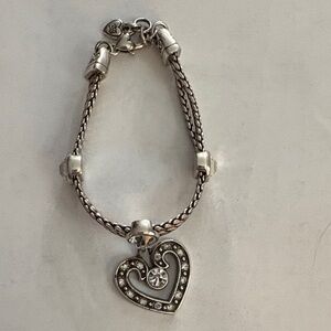 Brighton Silver Heart Charm Bracelet